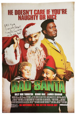 Billy Bob Thornton Autographed Bad Santa Poster w Movie Quote Exact Proof
