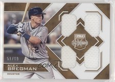 2016 Panini Elite Extra Edition Quad Materials Holo Gold 51/99 Alex Bregman xr1
