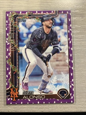 2025 Topps Holiday Pete Alonso #H34 Purple Holiday Lights /99