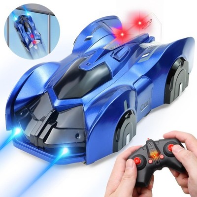 Wall Climbing RC Car Kids Remote Control Stunt Car LED Wall Racer Toy
