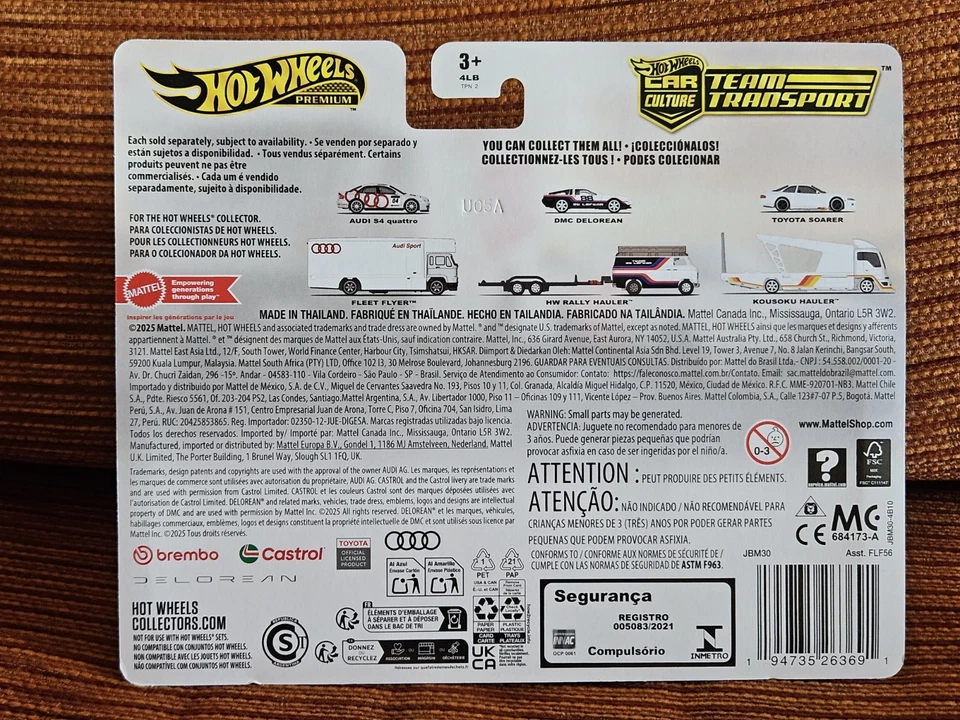 # 1/64 HOT WHEELS TEAM TRANSPORT #77 - AUDI S4 QUATTRO + FLEET FLYER # - Immagine 2 di 2