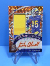 2021 Spectra Football TuTu Atwell Radiant Rookie Orange Neon RPA /15 Rams 