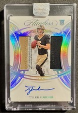 2025 Flawless Tyler Shough Rookie Dual Patch Auto RPA Encased /20 Saints
