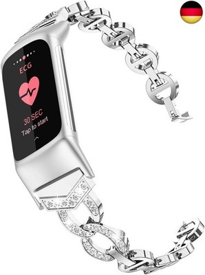 Wearlizer Armband Kompatibel mit Fitbit Charge 6/Charge 5 Damen, Metall
