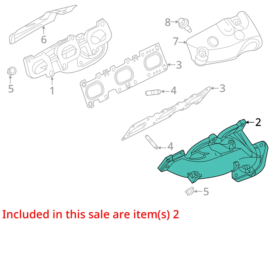 Coletor de escape 2011-2017 Ford Mustang turbocompressor com turbo carregador CBRUE - Imagem 3 de 4