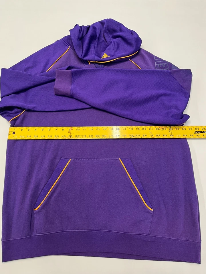Adidas NBA Los Angeles Lakers Pullover Hoodie | Size XXL | Men | Purple - Image 3 of 4