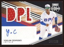2020 Panini Elite Yoelin Cespedes Auto #144/185 Patch Jersey Relic Extra Edition