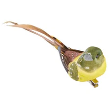 Yellow and Green Artificial Bird | 6 Pieces
