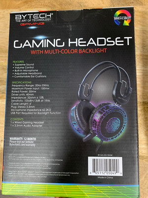 BYTECH Gaming Headset with Multi-color Backlight