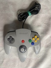 Official Nintendo 64 GRAY Controller AUTHENTIC   OEM N64 Remote NUS-005 USED