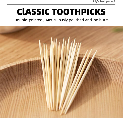 2400 Count Bamboo Toothpicks for Teeth Cleaning, Appetizer, Olive, Barbecue, Fru - Picture 3 of 12
