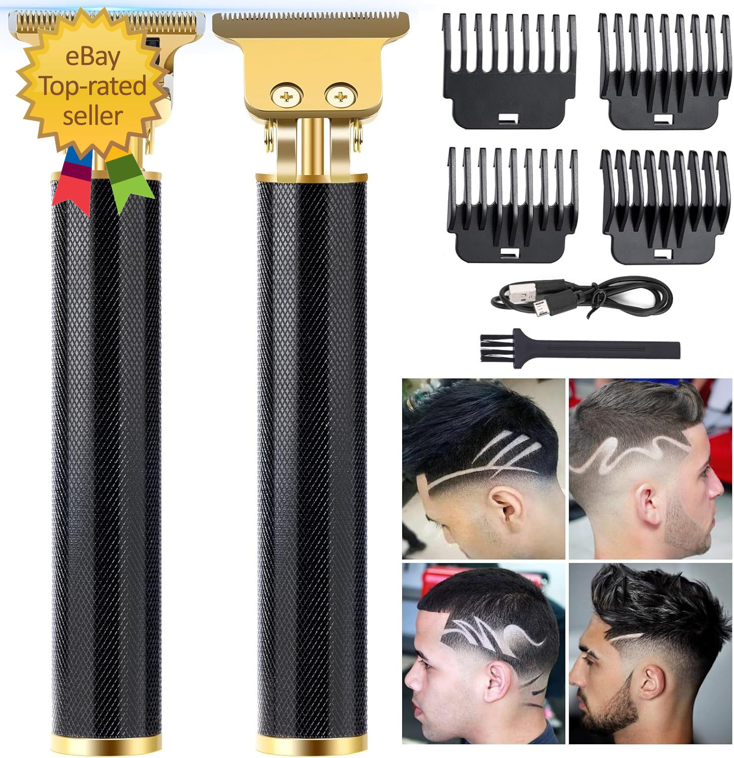 Professional Rechargeable Beard & Hair Trimmer for Men - Precision Clipper