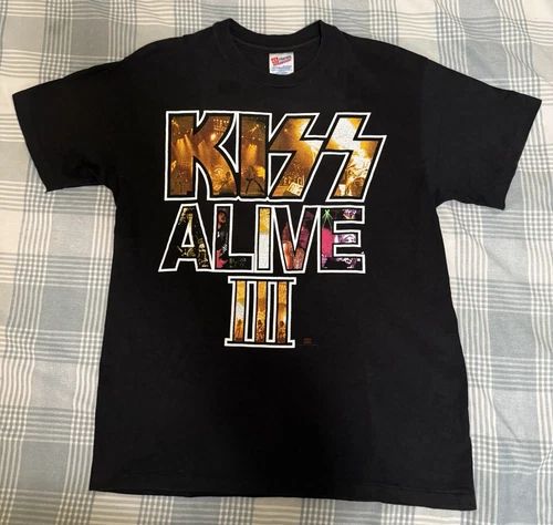 KISS Alive III 3 Vintage Single Stitch KISS Army T Shir 1990s vintage concert t-shirt, vintage, single stitch, B+ condition