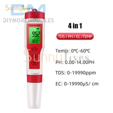 4 in 1 LCD Digital PH/TDS/EC/Temperature Water Quality Meter Tester Tool Backlit
