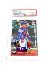 Miguel Amaya autograph signed 2018 MWL All Star baseball card PSA SLAB b