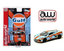 Auto World CP7895 2020 Chevrolet Corvette Gulf Livery #23 1:64 Diecast Car