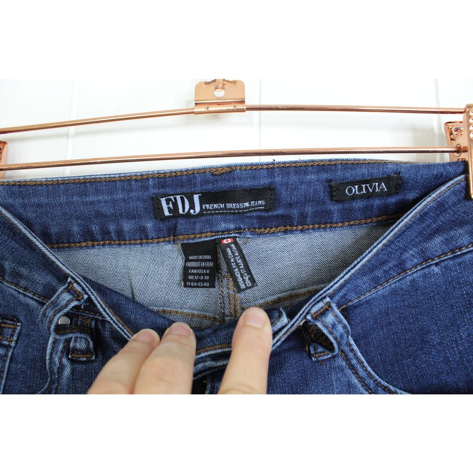 FDJ French Dressing Jeans Olivia Wide Leg Cropped Size 8 eBay