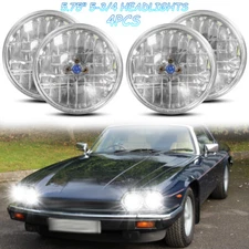 For Jaguar XJ6 XJS XJ12 4PCS 5-3/4 5.75" Inch Halogen Headlights Hi/Lo Beam DOT