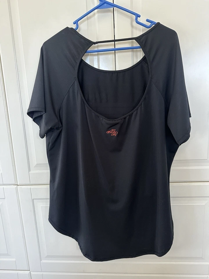 Camisa Harley Davidson Mujer Manga Corta Espalda Abierta Talla 2XL Negra Mecha Humedad Foto 4 de 4