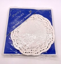 Round Paper Lace Doilies Party Table Decor 80 Piece 5 1/2 Diameter