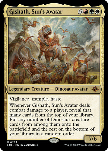 MTG Foil The Lost Caverns of Ixalan LCI Gishath, Sun's Avatar MINT