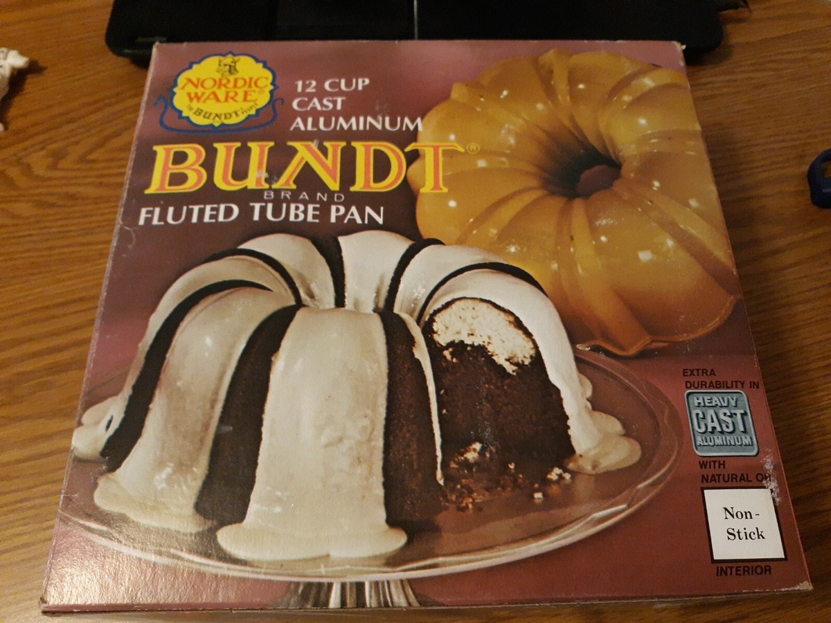 NORDIC WARE VINTAGE BUNDT CAKE PAN 12 CUP HEAVY CAST ALUMINUM Original BOX