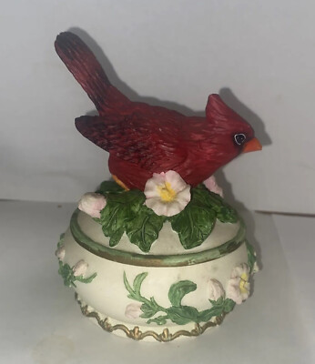 Heritage House Trinket Box Sing A Song Cardinal Bird Music You Light Up My Life