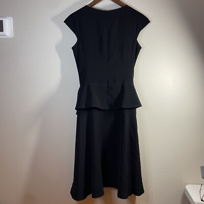 anne klein peplum dress Anne klein Womens Black dress size 4. Ruffle Waist Peplum Belt