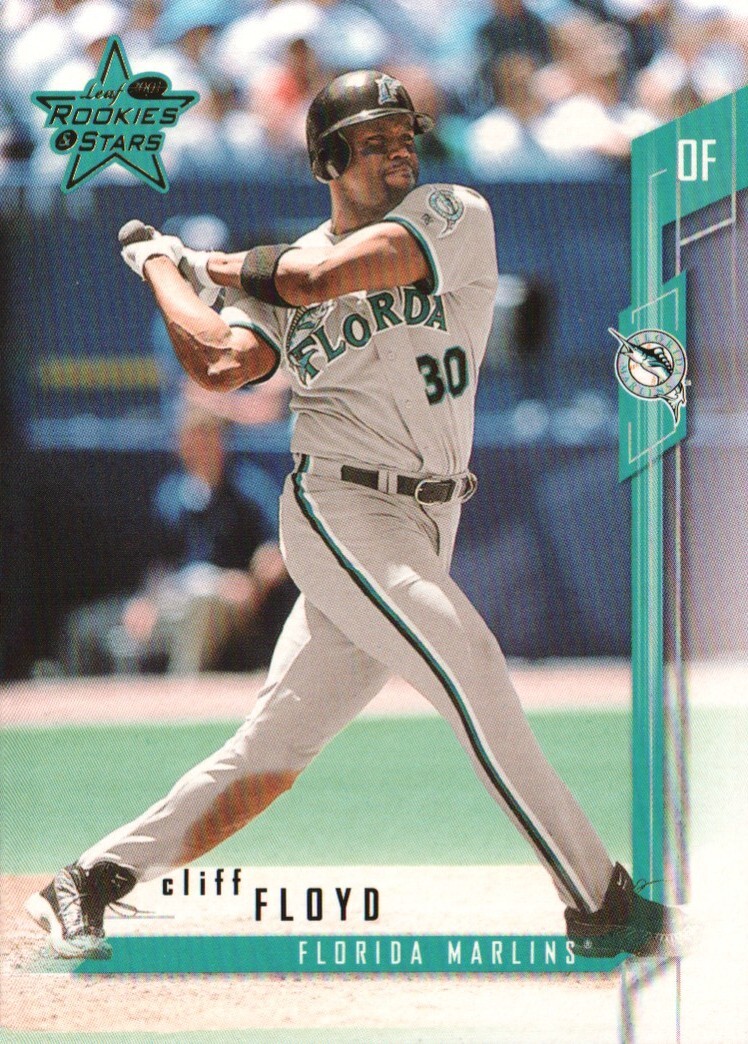 2001 Donruss Leaf Rookies & Stars #4 - Cliff Floyd - Florida Marlins  01-009