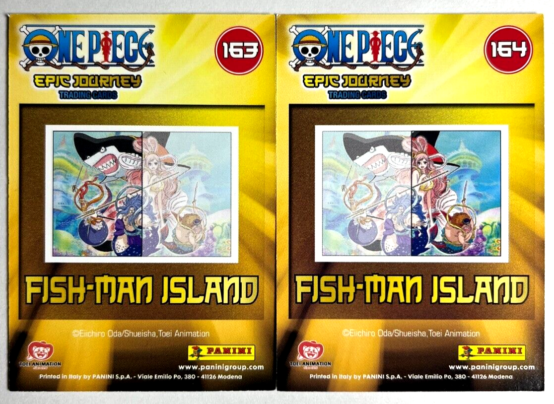 いふ 海賊 まとめ売り 2022 ONE PIECE Epic Journey Panini Card #163-164 SHIRAHOSHI FAMILY