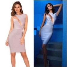 House Of Cb Dress Inka Bondage Grey Chain Cutout