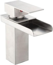 Single-Handle Faucet Single Hole Deck Mount Bathroom Sink Faucet with 304 Hoses