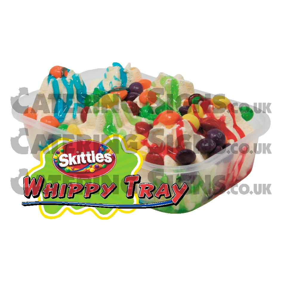 Skittles Tray Whippy Ice Cream Sticker - Catering Van Trailer Die Cut Decal