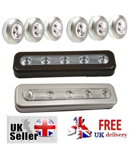 LED Stick On Lights Battery Kitchen Cupboard Spot Light Garage