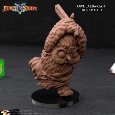 Owlkin Barbarian by Epics N Stuffs | D&D | DnD | Print on Demand
