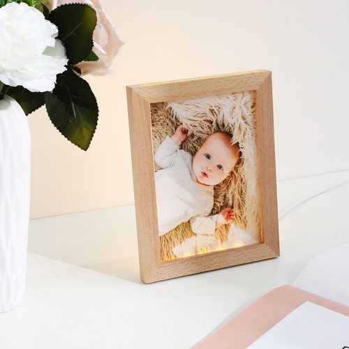 LED Light Frame Decorative Photo Wooden Night up Picture Frames That - Picture 12 of 12