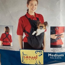 Casual Canine Pouch Carrier Doggy Medium 10-20 lbs Sling Bag Tote Adjustable Cat