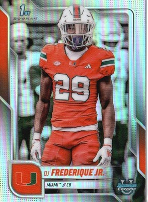2025 Bowman University Chrome #92 OJ Frederique Jr. Refractor