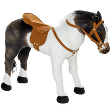 Qaba Ride on Horse for Toddlers 38 Years Old Riding Horse with Neighing Sound St