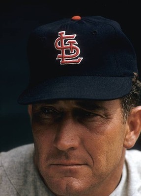 St Louis Cardinals manager Fred Hutchinson during spring training - Old Photo