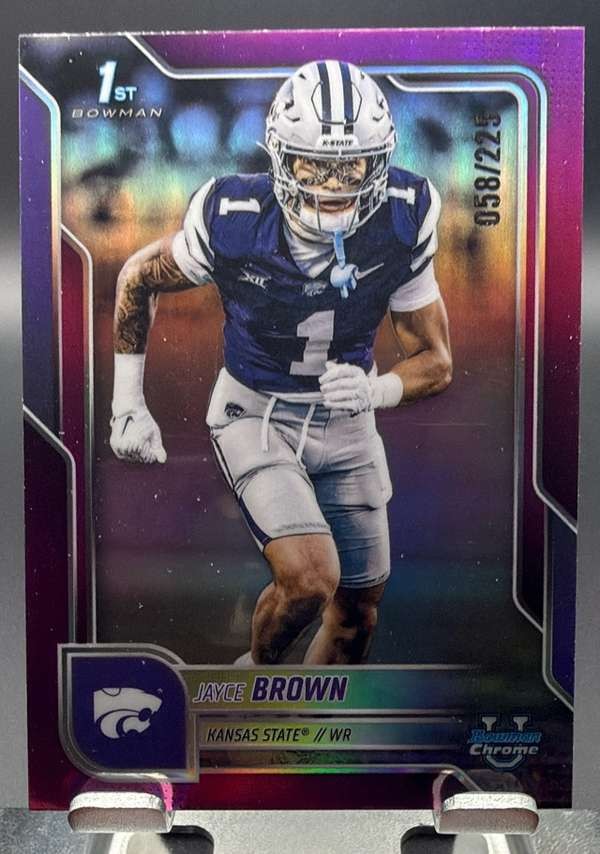 2025 Bowman University Chrome - Fuchsia Refractor #71 Jayce Brown
