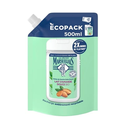 JJSBF Le Petit Marseillais Duschgel mit Mandelmilch - 500 ml Nachfüllpack