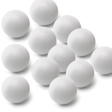 12 Pack 3 Inch White Foam Balls for Crafts - Smooth Round Craft Supplies for ...