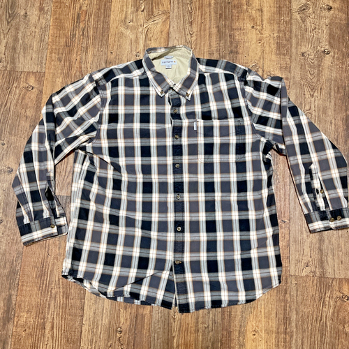 Carhartt Herren Langarm Button Plaid Flanell Hemd XL Relaxed Fit - Bild 1 von 7