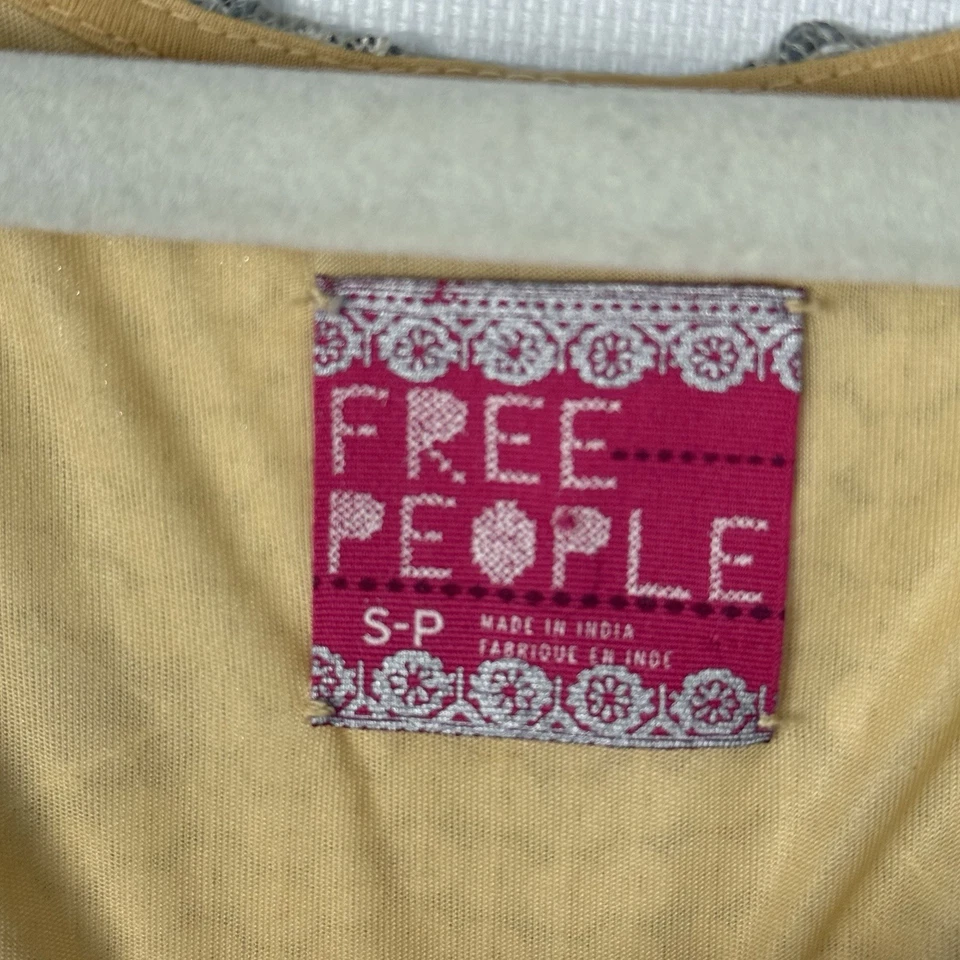 Free People Sequin Mesh Mini Dress S Silver Nude Boho Glam Festival Lace Vtg - Image 3 of 4