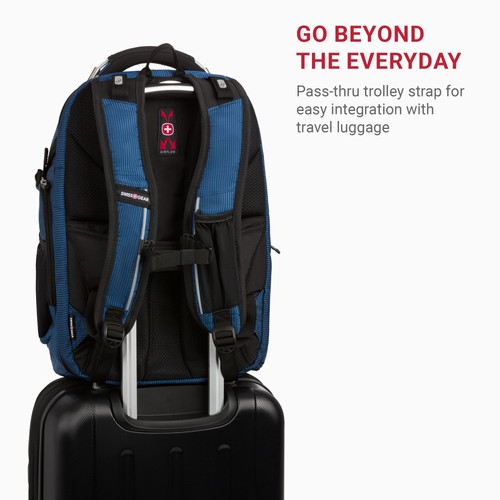 Swiss Gear 5358 USB ScanSmart Laptop Backpack, 16" Laptop Compartment, Blue/Blac - Picture 5 of 8