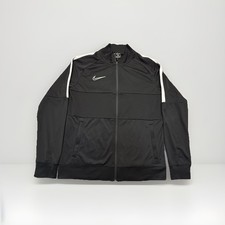 Nike Dri-Fit Track Jacket Men L Black White AJ9180-010 Full Zip