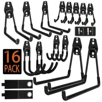 Anti-Slip Wall Hooks for Bike, Ladder - 16 Pcs