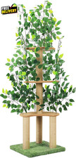 Cat Tree with Leaves Cat Tower for Indoor Cats Cat Tree with Scratching Post...