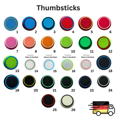 4x Controller Thumbstick Gummi Kappen Grip Cap Aufsatz Xbox/PS3/PS4/PS5/NS2